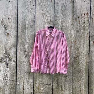 Lilly Pulitzer | pink striped button down shirt